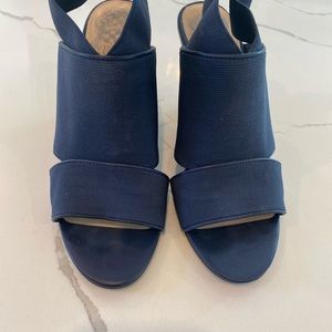 Navy Blue Vince Camuto elastic wedge